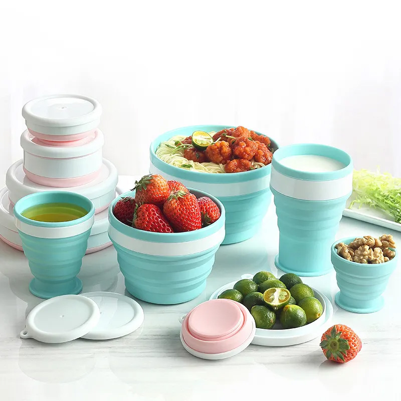 Auzen Silicone daily necessities custom factory introduced folding silicone food bowl, silicone cup and other products with folding function production technical points