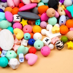 9mm 12mm 15MM 19MM Bulk Cow Silicone Focal Bead Mug Wholesale Bpa Free Soft Food Grade Silicone Bead