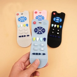 Baby Remote Control Teether Toys Food Grade Tv Remote Control Shape Baby Teether Toys For Babies