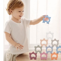 10 piece Silicone Teether Toys Children Montessori Sensory Educational Baby Stacking Blocks Toy For Kids Learning