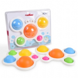 BPA Free Food Grade Silicone Early Educationasl Stress Relieving Simple Sensory Fidget Toy For Baby Hand Grasp Exercise