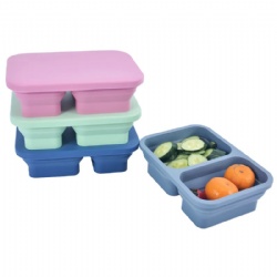 Auzen hot sell New Fashion Customized Outing Children Lunch Picnic Box Fruit Preservation Foldable Bento Box for Baby