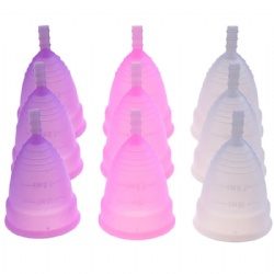 Wholesale Feminine Hygienic Lady Menstruation Period Collapsible safe Free Sample Silicone Medical Menstrual Cup