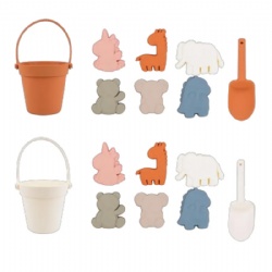 2023 new arrivals children outdoor beach toys bpa free silicone cute animal shape sand bucket toy set for kids