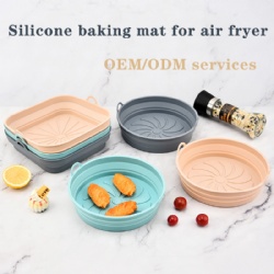 High Quality Folding Silicone Pot Basket Reusable Air Fryer Liners silicone air fryer liners collapsible