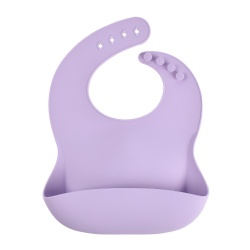 Custom High Quality Food Grade Soft Waterproof Silicone Baby Bib With Food Catcher