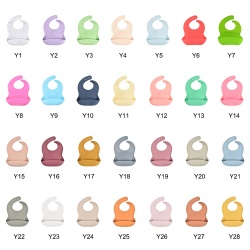 Custom High Quality Food Grade Soft Waterproof Silicone Baby Bib With Food Catcher
