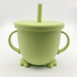 Hot Sale Colorful Silicone Cup for Small Baby Sippy Water Drinking Cups Food Storage Cup