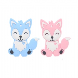 New Design Sensory Baby Teething Toys, Soft Bpa Free Baby Teether, Food Grade Husky Dog Silicone Teether