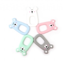 New Custom Baby Toys Mouse Teether Pendant BPA Free Silicone Teether