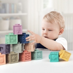 baby toys factory sell high quality amazon hot sell baby stacking toys 3D educational building blocks