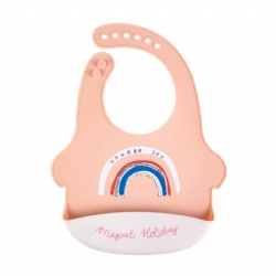 Hot sale Customised Baby Bib Silicone Bibs Rainbow Bib