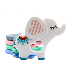 Elephant Shaped Soft Silicone Baby Teether/ Food Grade Silicone Elephant Shaped Baby Teether