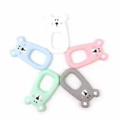 Baby Toys Mouse Teether Pendant BPA Free Silicone Teether